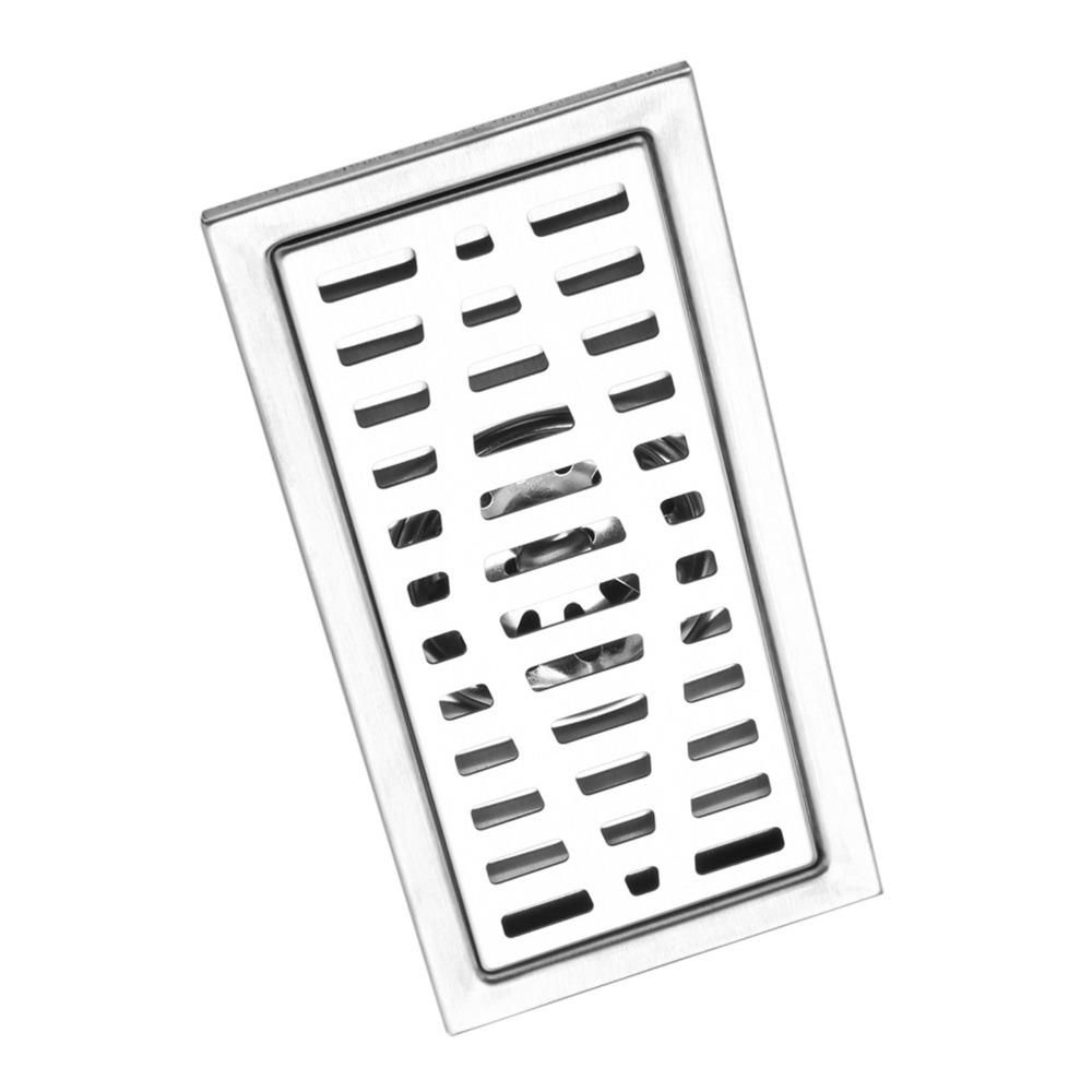 Stainless Steel Floor Drain Silver Tile Insert Drain Modern Floor Waste Grate Kitchen