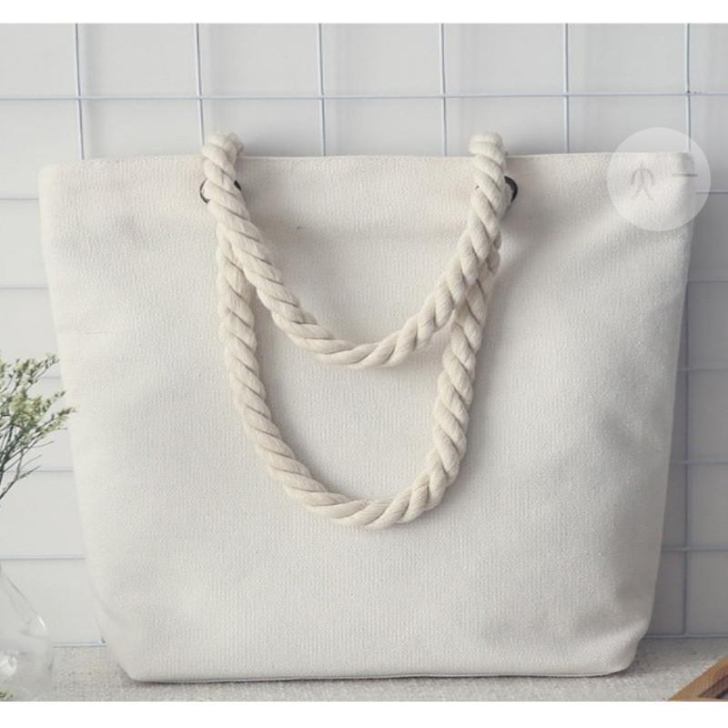 Minimalist Canvas Shoulder Bag For Daily Use With Large Capacity