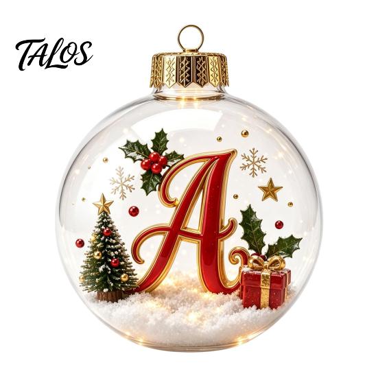 LED Transparent Christmas Balls Glowing Story Ornament, Light‑Up Mini Animals Hanging Ball Ornament with Warm Acrylic Gift Souvenirs Light,