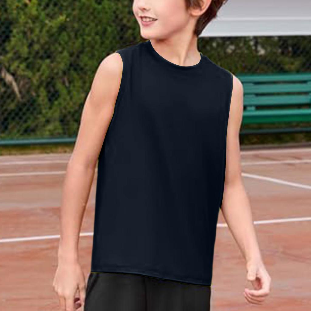 Boys' School Sleeveless Tee - Loose Round Neck Vest