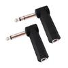 Right Angle 1/4Inch Audios Adapter Double/Mono Compatibility for Musical Instrument Use Guitar, Amplifier, Mixers Board