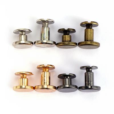 10sets Useful 10mm Solid Screw Nail Rivet Double Flat Head Belt/strap Rivets Luggage Leather Metal Craft High Quality