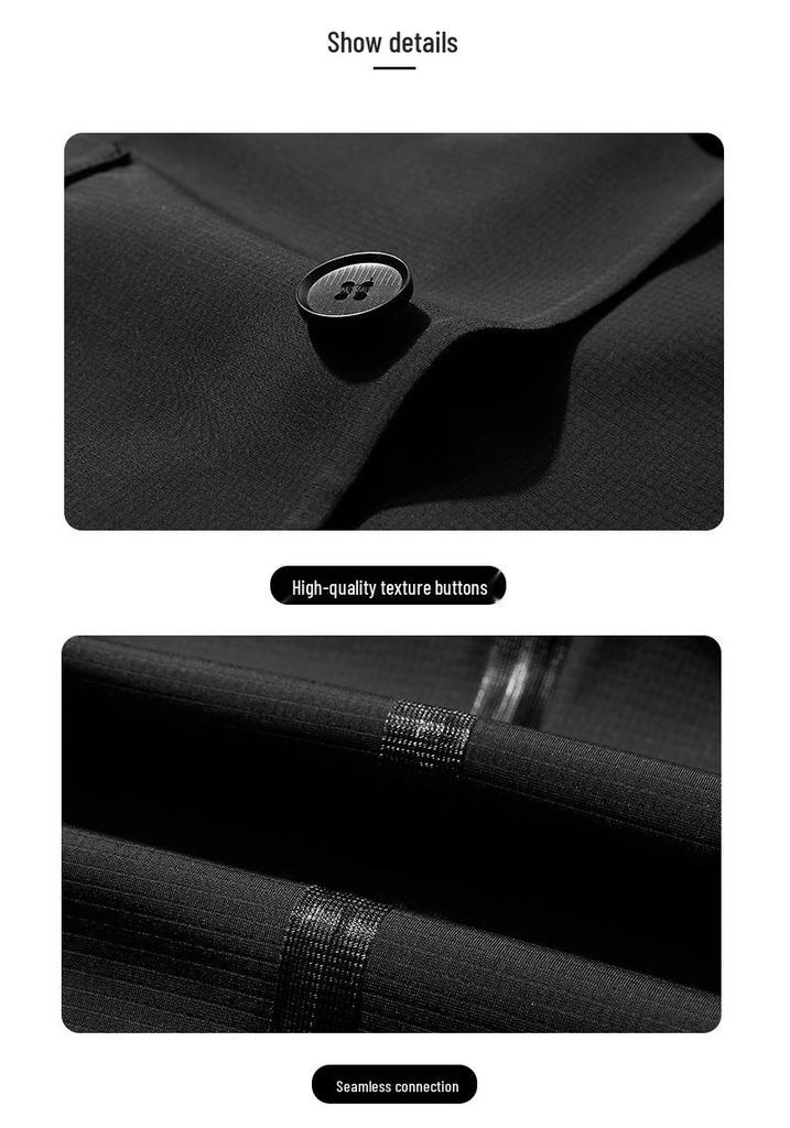Summer No-Iron Ice Silk Sun Protection Ultra-Thin High Elastic Business Men's Jacket