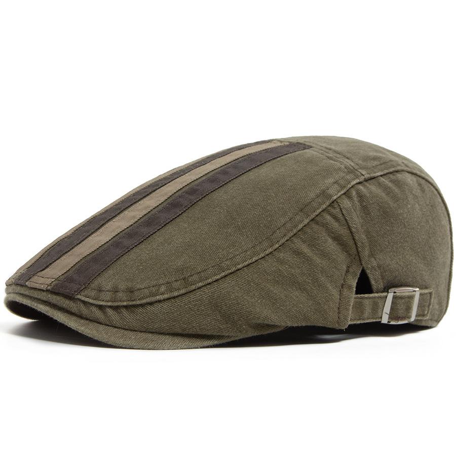 Prana stara czapka z daszkiem męska pięciopasmowa patchworkowa retro beret casualowa czapka