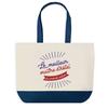 Shopping Bag - PLANETEE - Maître d’Hôtel - Blue Background - Cotton - 40 X 45 Cm