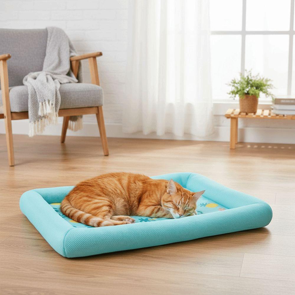 Square Pet Cooling Mat Non-Slip Dog Sleeping Pad Cat Sleeping Mat Cooling Puppy Bed  Kennel