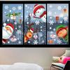 80 Pieces of Christmas Snowflake Window Sticker Glass, Christmas Decal Decoration Holiday Snowflake Santa Reindeer Decal Party