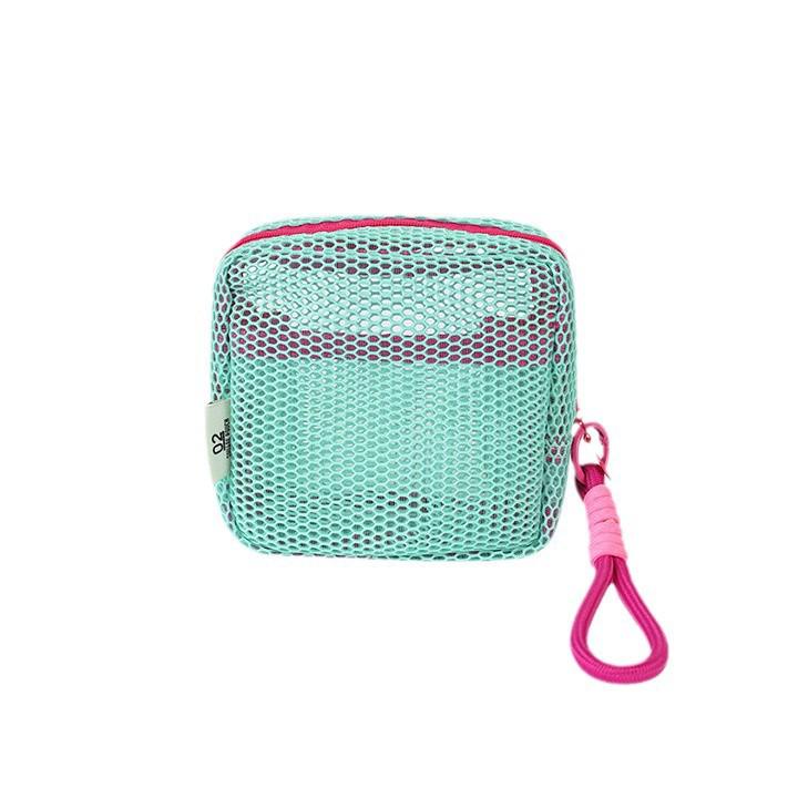 Dopamine Mesh Tofu Bag - Women's Large-Capacity Cosmetic Case & Mini Coin Purse