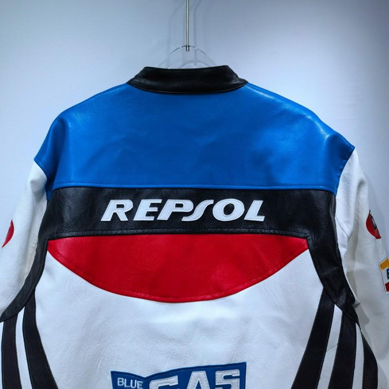 Mens PU Leather Motorcycle Jacket Street Style Racing Biker Coat Long Sleeve Unlined Slim Fit
