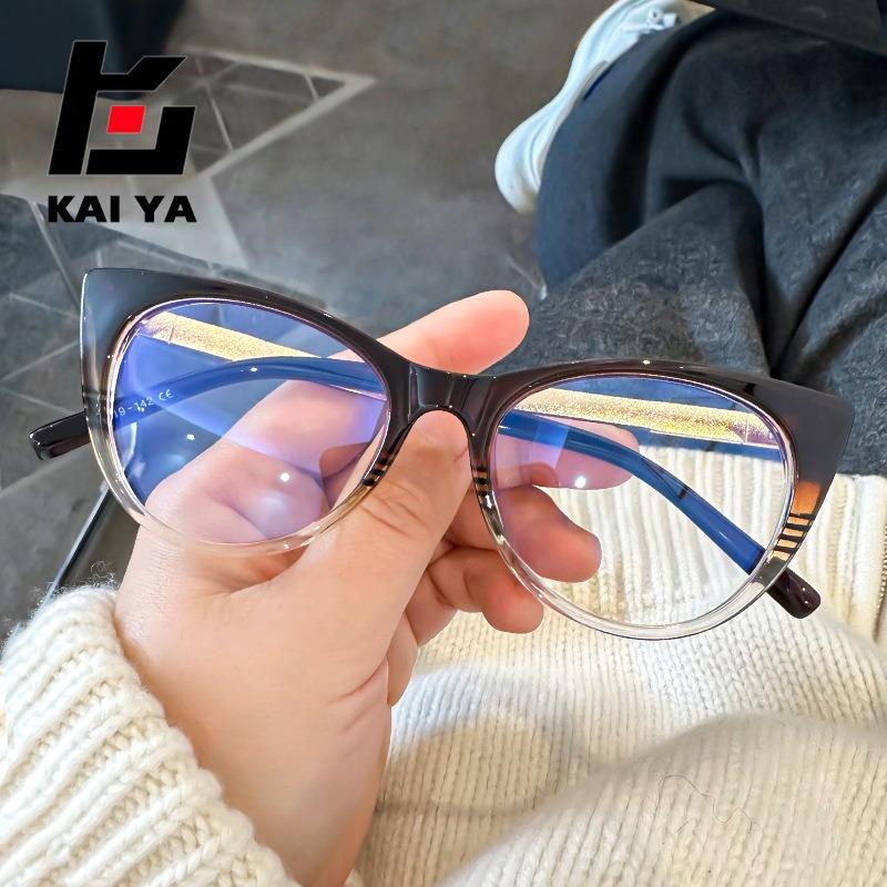 New Cat Eye Anti Blue Light Reading Glasses Women Fashion Design Outdoor Optical Reading Eyewear