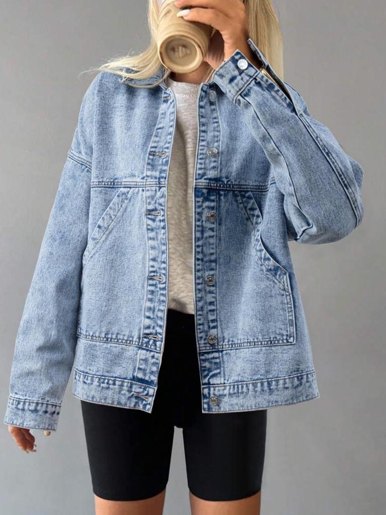 Europäische/Amerikanische Mode Damen Lockere Jeansjacke - Vielseitig für Frühling/Herbst