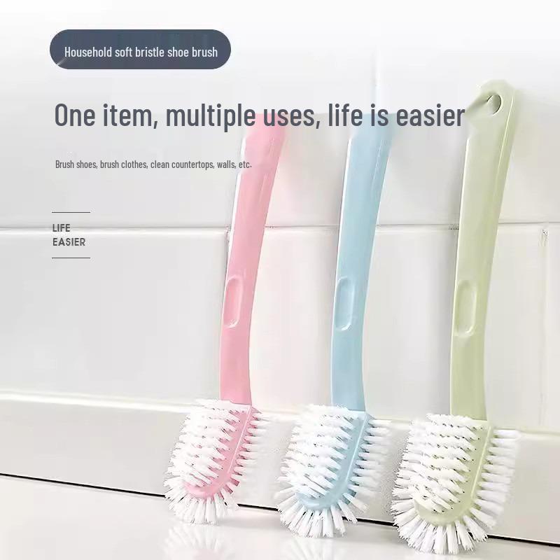Five-Sided Stiff Bristle Shoe Brush: Gentle, Damage-Free Cleaning Tool for Shoes & Clothes.