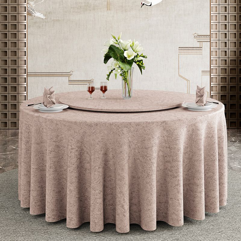 

Dining Table Tablecloth Turntable Set Hotel Large round Table Tablecloth Fabric Restaurant round Table of Banquet Table Cloth Restaurant Tablecloth Pink 1386-6 1.4 m table (excluding turntable set)