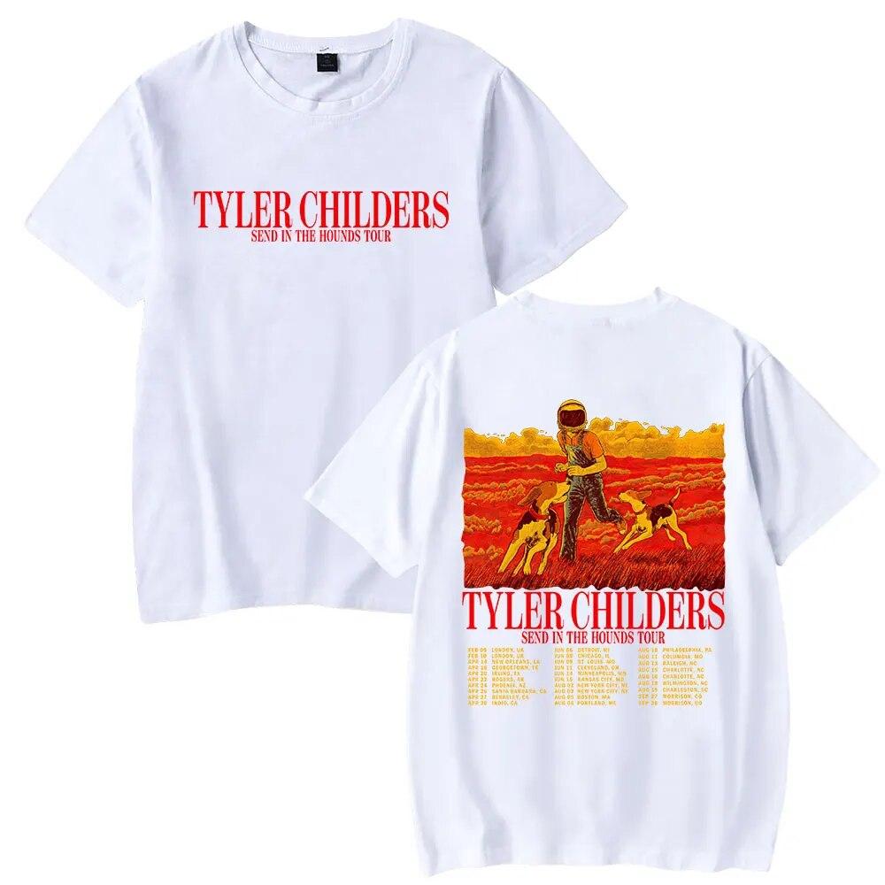 Tyler Childers Merch 2023 Send in the Hounds Tour Tričko Unisex Tričko s krátkým rukávem Tričko Dámské Tričko Unisex Módní Oblečení Unisex