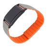Magnetic Silicone Watch Band Replacement for WHOOP 4.0 Watch Fitness Tracking Band Soft Skin Friendly Gray Orange