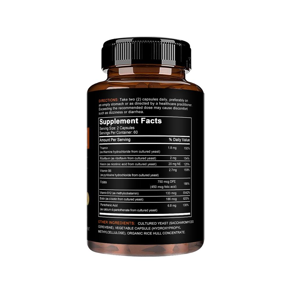 Thiamin, Riboflavin, Niacin, Vitamin B6, Vitamin B12, 120 Kapseln pro Flasche
