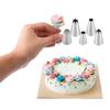 5PCS Cake Decorating Icing Tips for Cake Cupcake Decorating Stainless Steel Icing Piping Nozzles Pastry Tips Frosting Tips for Birthday Cake Party Coo