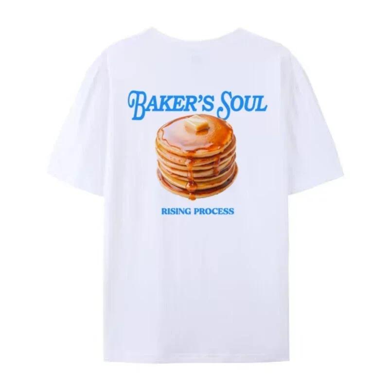 

Retro Foodie Printed Women Fashion Clothes Pancake Graphic Top Cute Streetwear TShirts Oversized Egirl Grunge Y2k Aesthetic Tee S