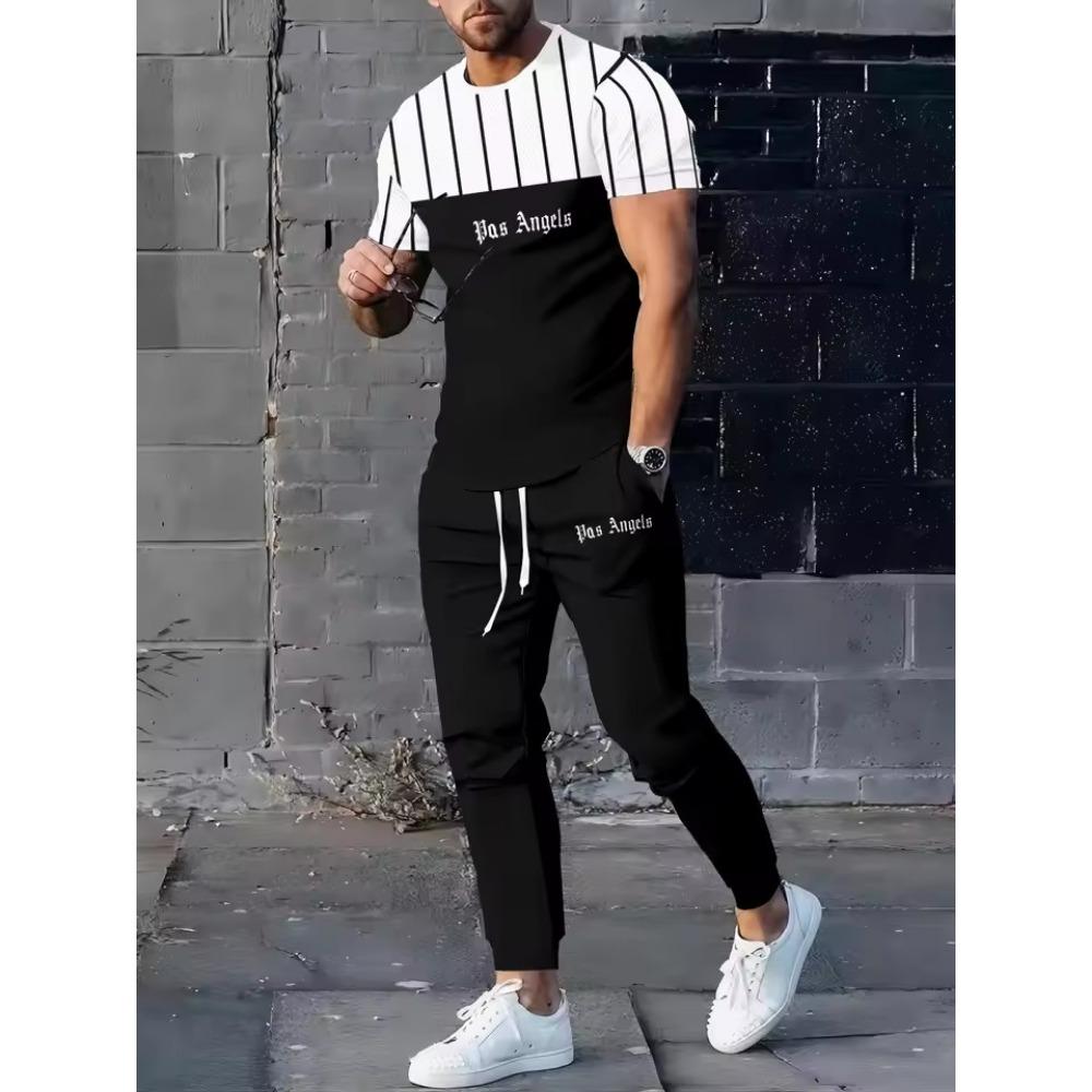 2026 Summer Men's Suit with 3D Printed Pattern Breathable Lightweight Comfortable Leisure Sports Outdoor Men's Clothing