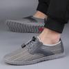 Italian Brand Breathable Mesh Casual Shoes Hollowed Out Lightweight Men's Work Shoes Trendy New Men's Business Shoes Versatile