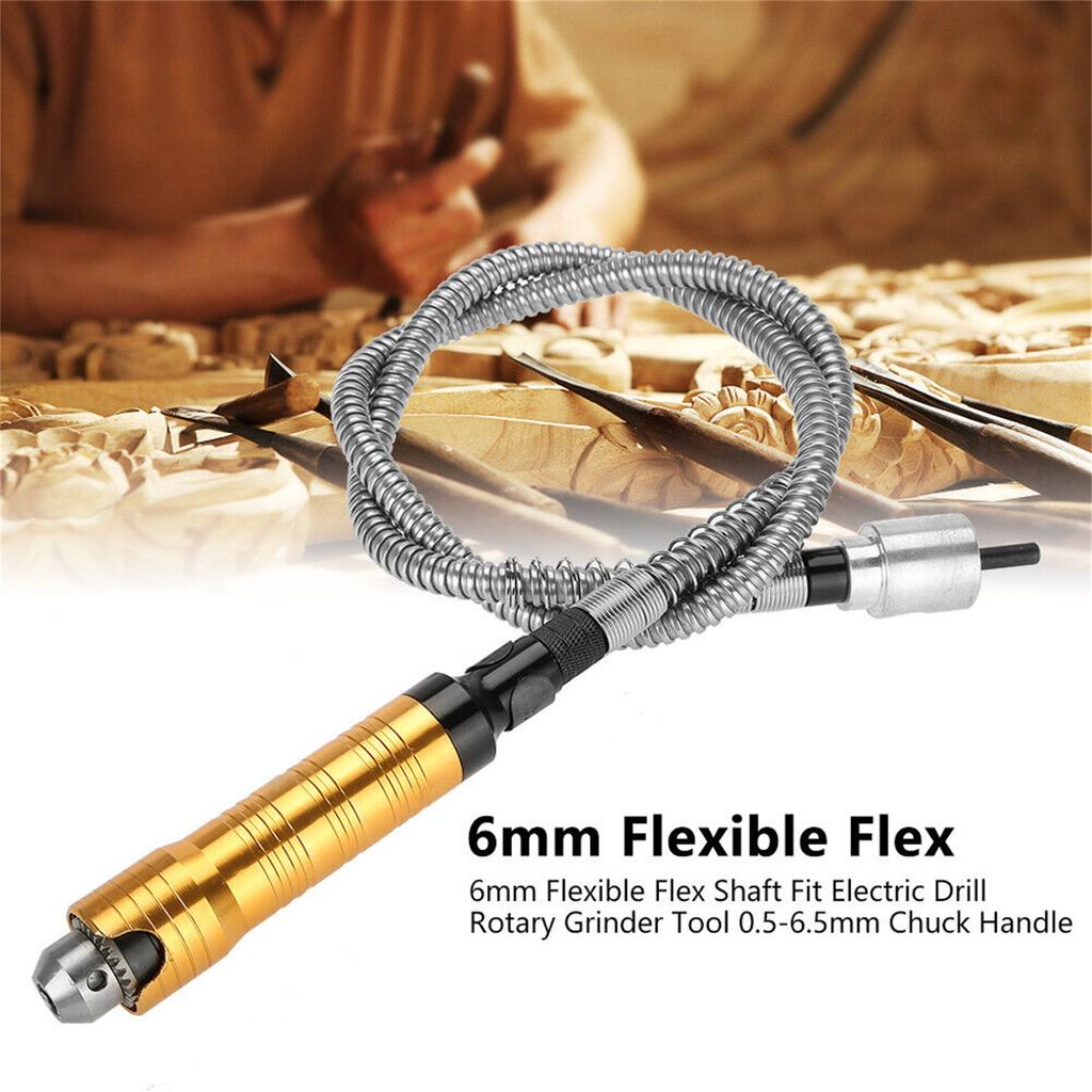 Flex Shaft Rotary Tool Attachment, Engraver Flexible Shaft, 0.24 Inch/6MM Flex Shaft Handpiece Power Tool