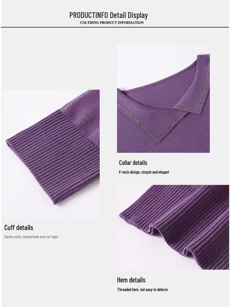 Damski wełniany kardigan premium: Sweter z długim rękawem, z kołnierzem typu kent, uniwersalny na wiosnę/jesień