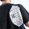 New MLB Monogram Collection Polyester Combo Bag, One Shoulder Crossbody Fanny Pack Regular Unisex Cream White 3AHSM012N-50CRS