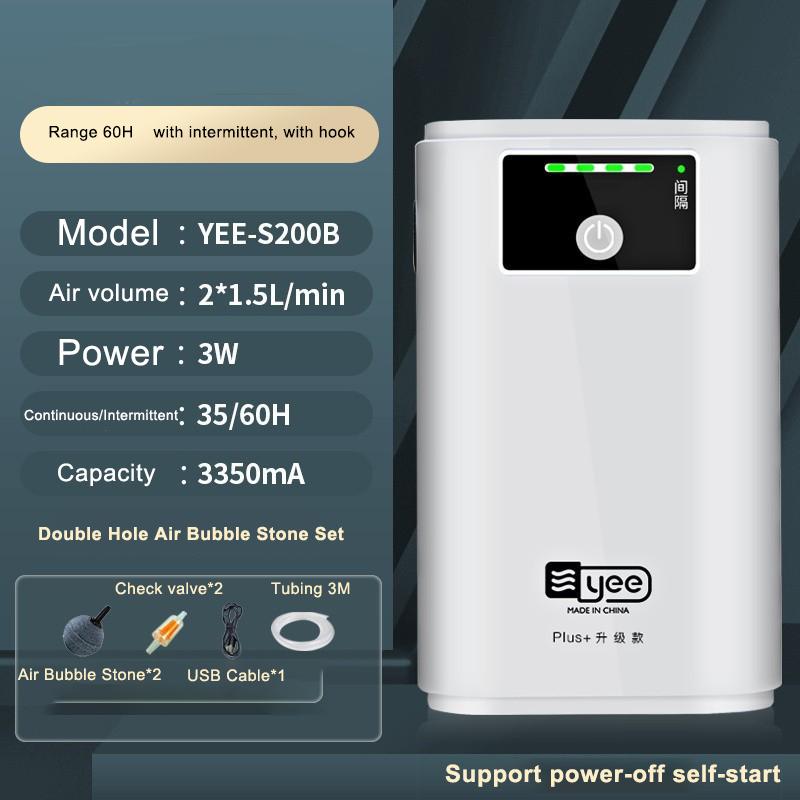 Aquarium Fish Tank Oxygen Pump Charging Dual-Purpose Air Pump Usb Lithium Battery Household Portable Fishing Mute Oxygen Pump