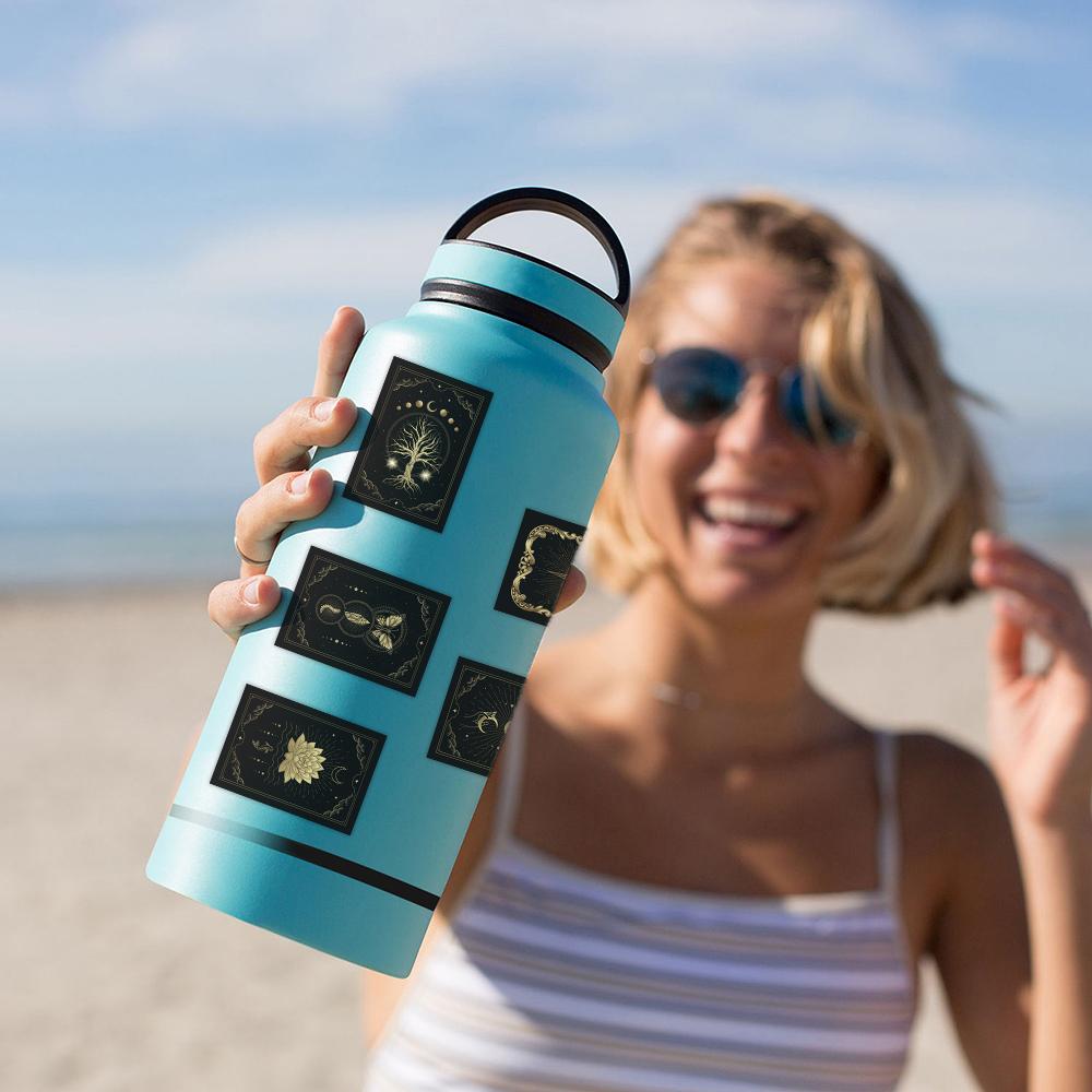 Pack D'autocollants Lune Magique Violette, 100 Pièces, Coque De Téléphone étanche, Autocollants Esthétiques Pour Peau D'ordinateur Portable, Décoration De Personnalité à Faire Soi-même