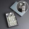 Korean Sujeo Cutlery Set - Hee Forte Color Laser STS304 Stainless Steel Spoon & Chopsticks for 2 (Gift Case)