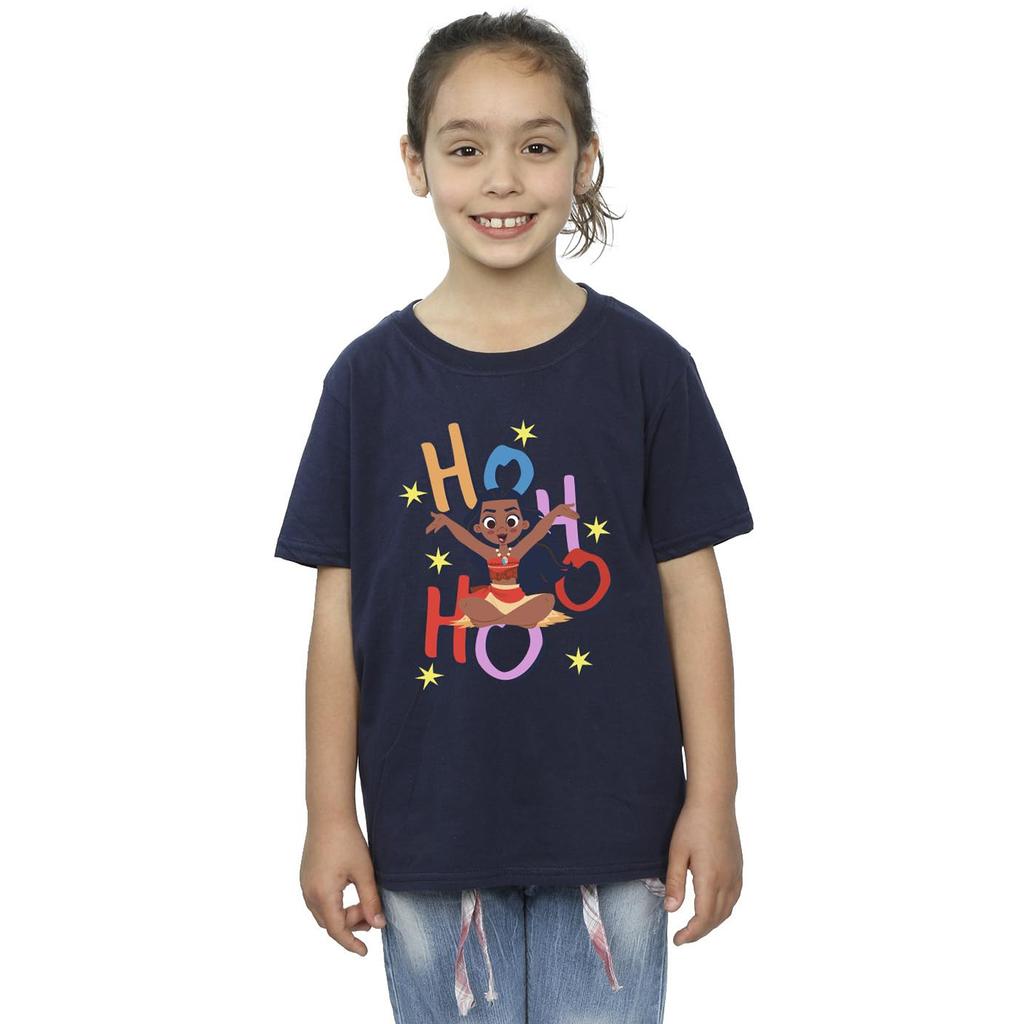 Moana Girls Ho Ho Ho Cotton T-Shirt