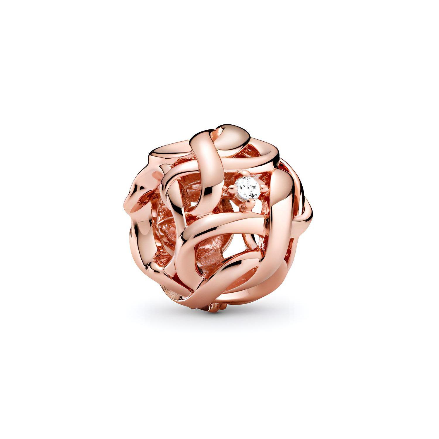 Pandora Hollow Weave Eternity Symbol Charm Unisex Charm Rose-Gold 788824C01 Rose Gold