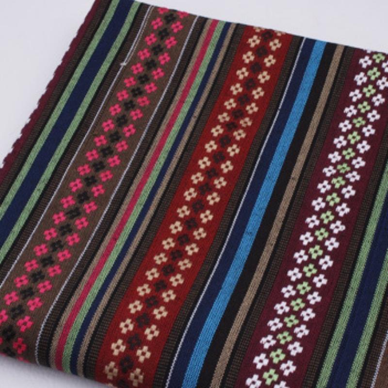 100x148cm Linen Fabric Thicken Ethnic Fabric Printed Canvas Cloth Diy Handmade Sewing Patchwork Decoration 100% Polyester