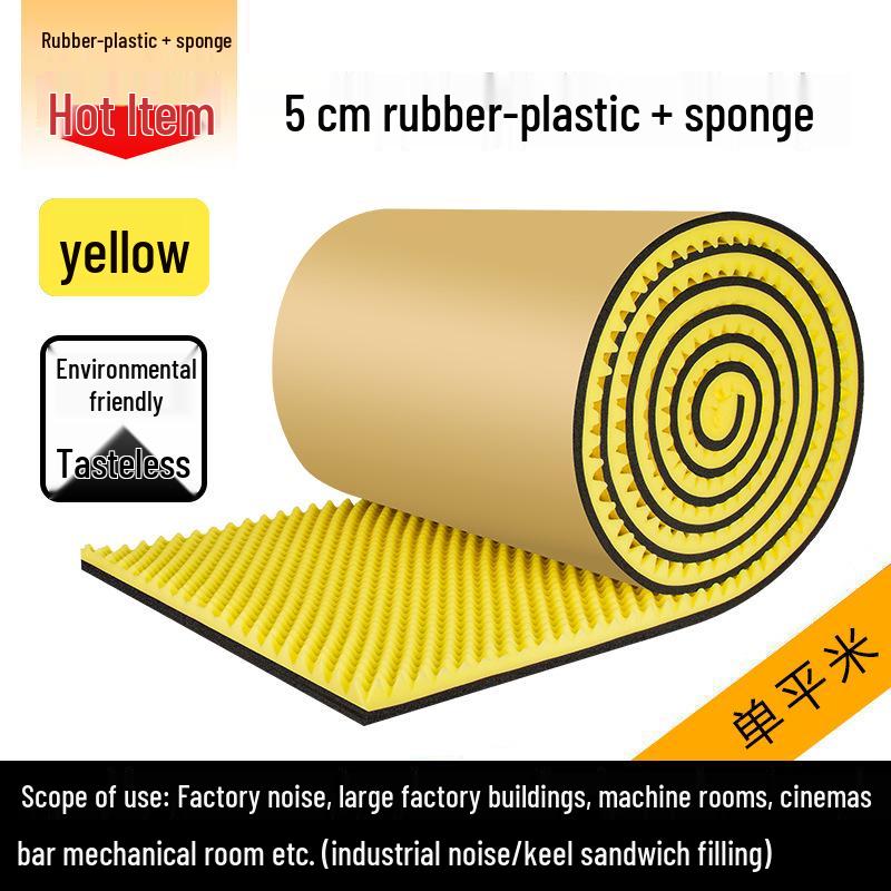 Flame-Retardant Self-Adhesive Soundproofing Panel - Noise Reduction & Absorption 