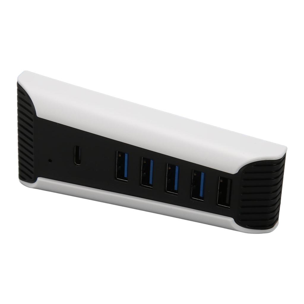 5 Port USB High Speed Expansion Hub 4x USB 2.0 1x USB Fast Charging Port 1x USB C Plug and Play USB Hub for PS5
