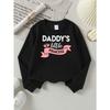 Kids Sweatshirt ,Round Neck Sweatshirt, Little Princess Crown Pink Ribbon, Autumn and Winter Comfortable Warm Fashion Printed Top