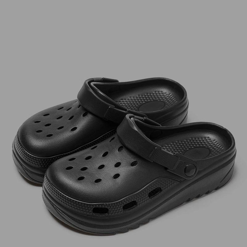 

Женские Домашние Тапочки Садовые Клоги Обувь Мужские Сандалии Шлепанцы Летние Уличные Парные Пляжные Тапочки Закрытый Носок Нескользящие Сандалии 36-37 чёрный