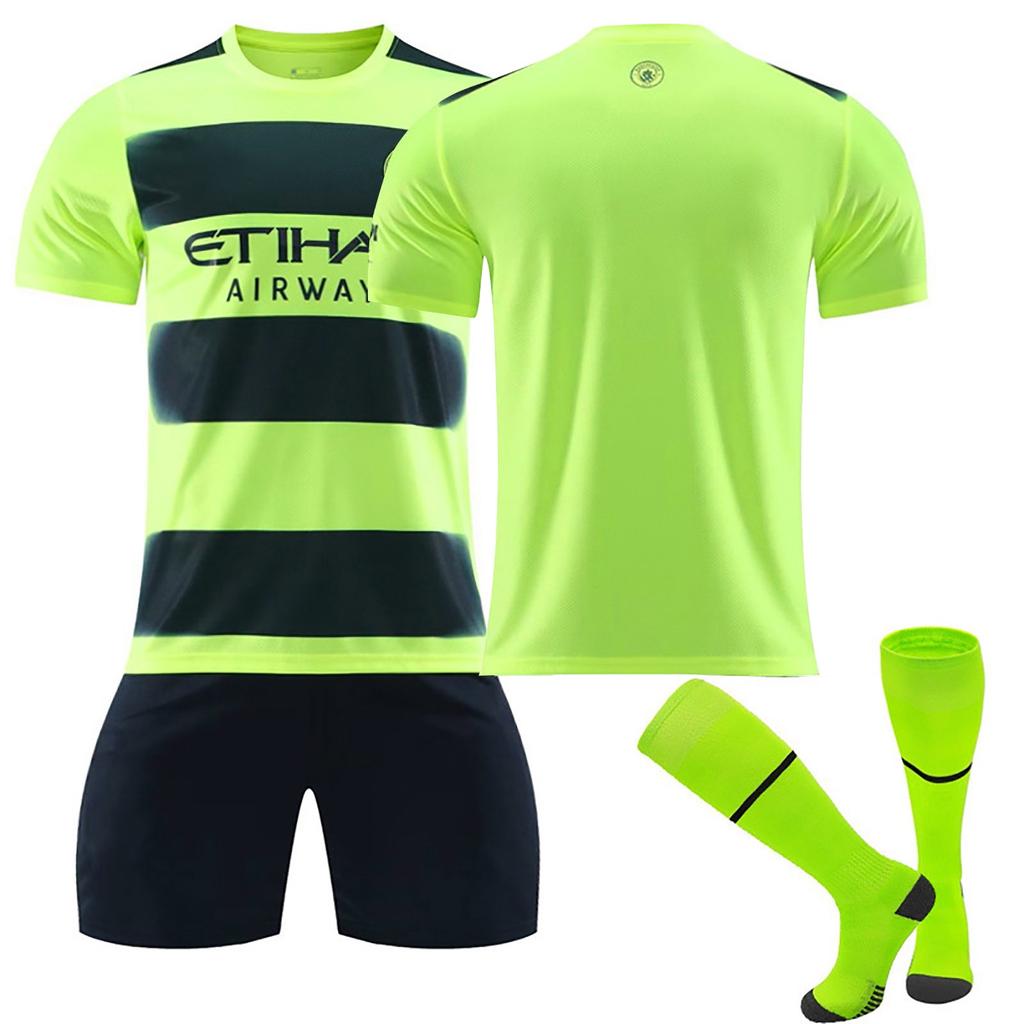 22/23 Manchester City Second Away Jerseys Children's Football Training Suit Set