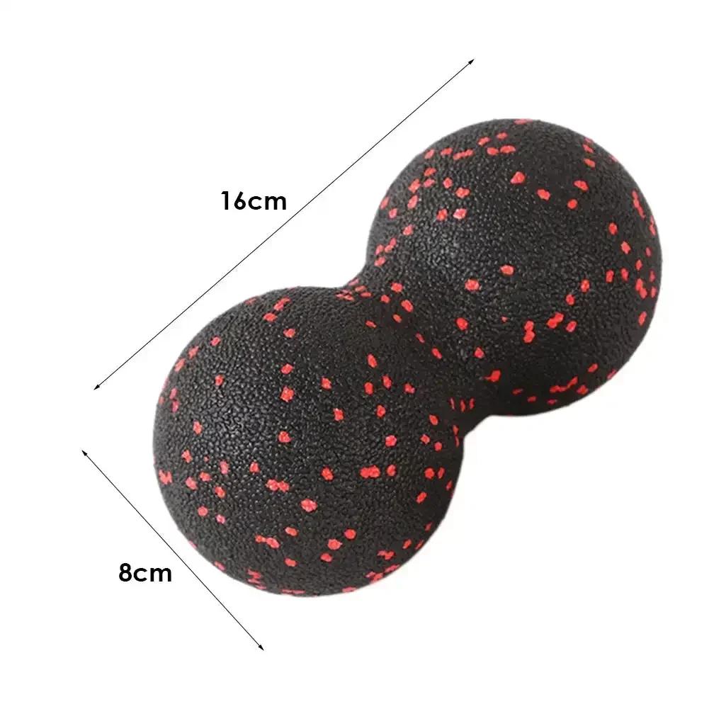 Peanut Fitness Massage Ball Set Yoga Roller Double Lacrosse Mobility Ball for Myofascial Physical Therapy Deep Tissue Massage