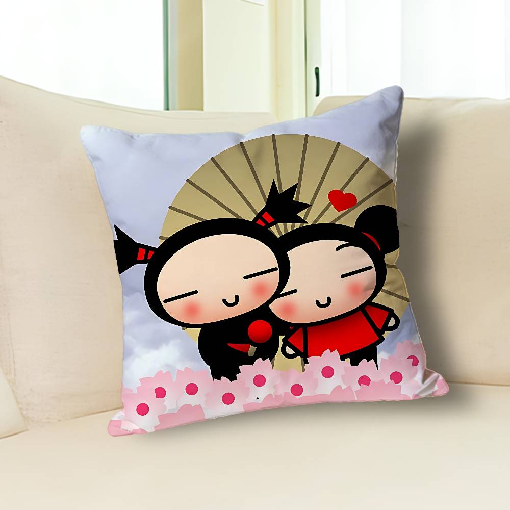 Söt P-Pucca Kärlek G-Garu Anime Kändis Prylar AllMatch Tryckt Kuddfodral Soffa Bil Kontor Rum Dekoration Skydd