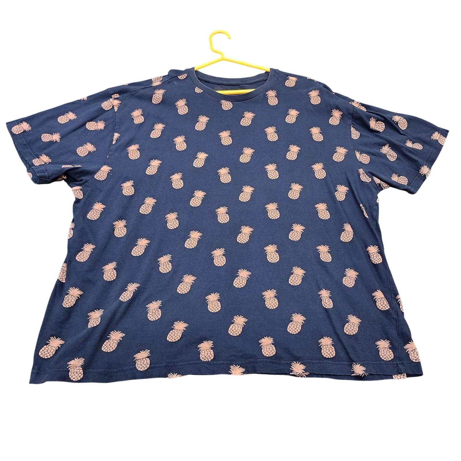 Broken Threads Shirt Mens Big 3X Blue Pineapple Graphic Tee Hawaiian Tropical Unisex T-Shirt S