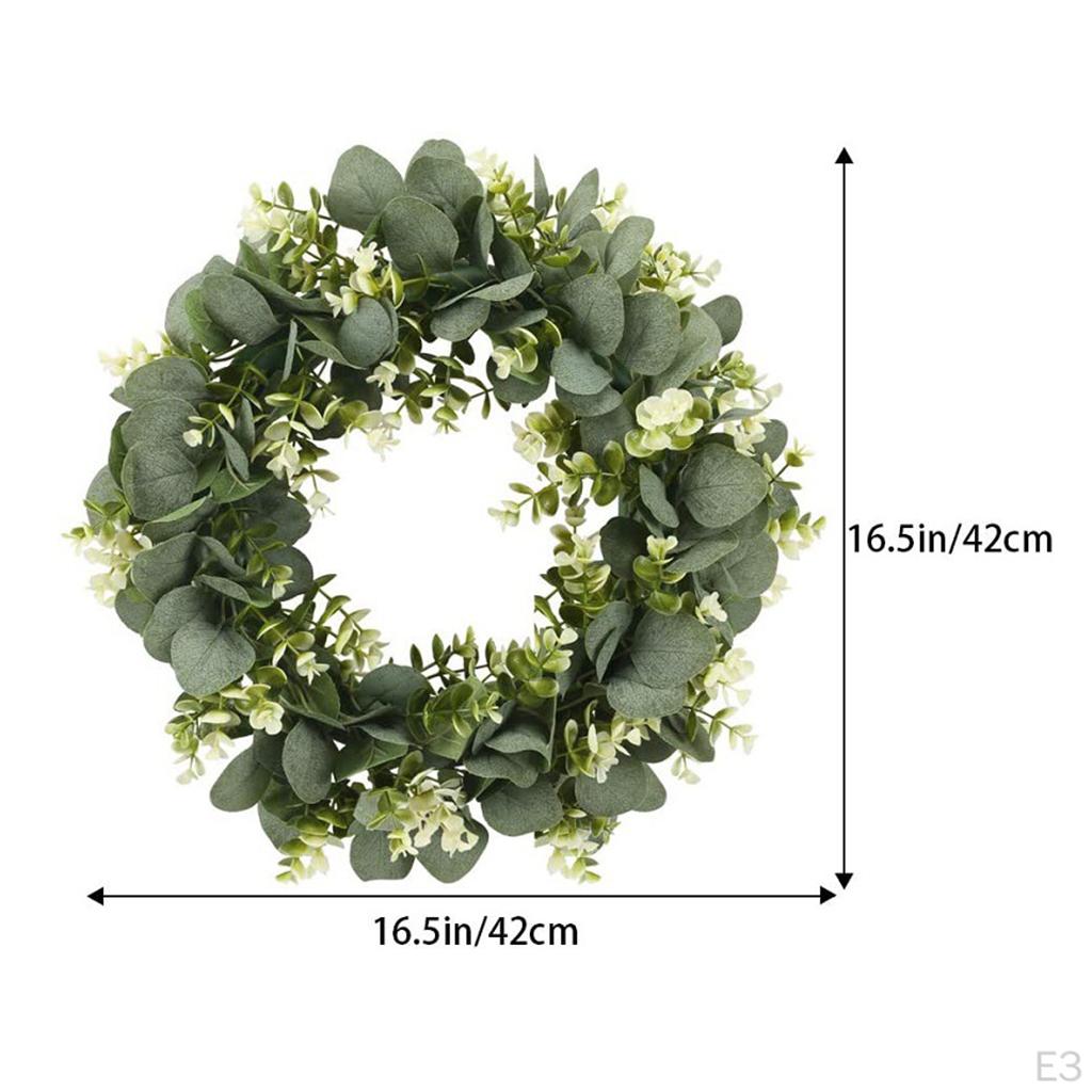 Eucalyptus Wreath Front Door Green Garland Farmhouse Decoration Party Wedding Wall Home Decor Spring