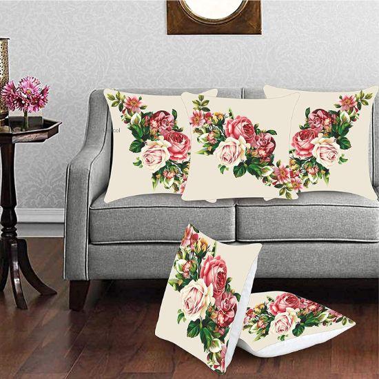 

Zindwear Наволочки/наволочки ручной работы из хлопка и джута с цветочным принтом (16 х 16 дюймов, многоцветный)