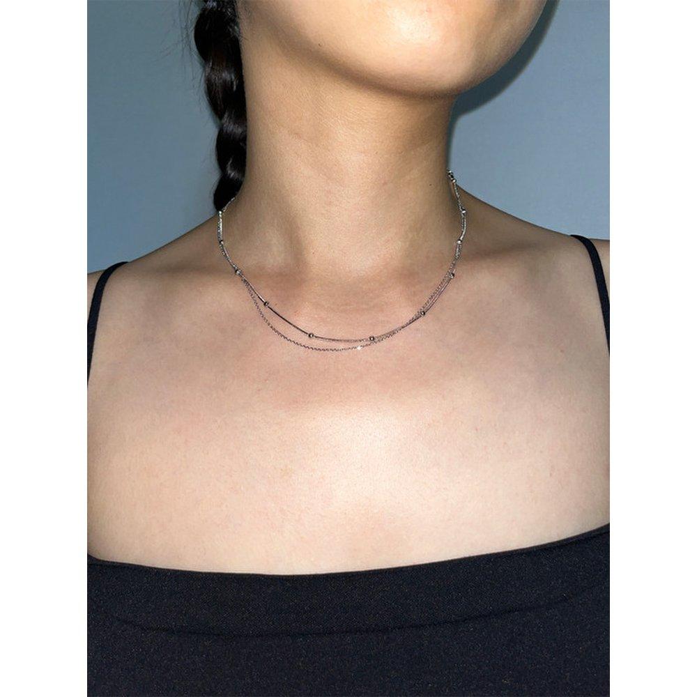 Layered Jung Collection Double Necklace_Silver