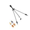 Lawn Metal Base Tripod Sprinkler Head Leakproof Design 3/4in Hose Fitting Customizable Sprayed Patterns Outdoor Watering