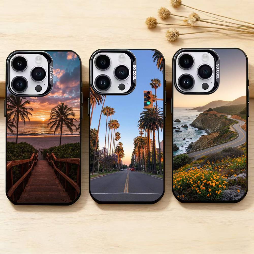 California Travel  Phone Case for Color Silver Shell For IPhone 17 16 15 14 13 12 11 Pro Max Plus