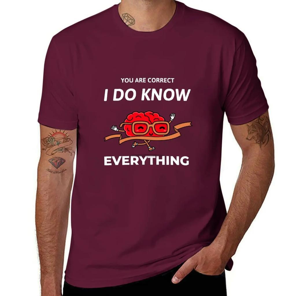 Funny T Shirt  YES I KNOW EVERTHING TShirt plain sublime designer t shirt men
