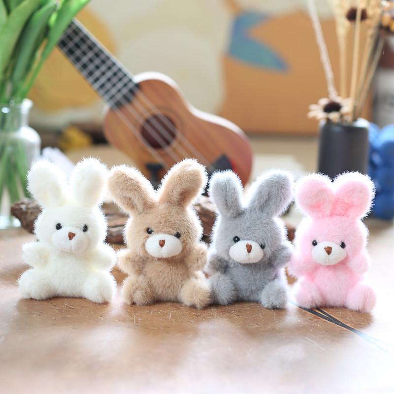 Rabbit Bear Cute Bunny Plush Keychain Pp Cotton Kids Adults Decoration Backpack