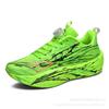 Rotating button men's and women's same low-top lightweight cushioning rebound reflective night vision running shoes fashionable versatile sports shoes