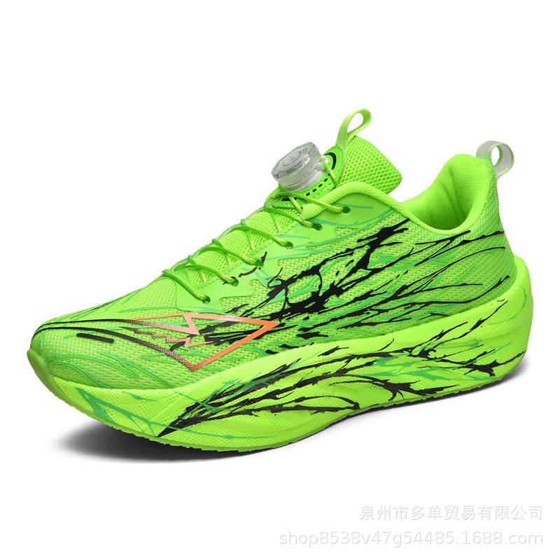 

Rotating button men s and women s same low-top lightweight cushioning rebound reflective night vision running shoes fashionable versatile sports shoes 34 флуоресцентный зеленый
